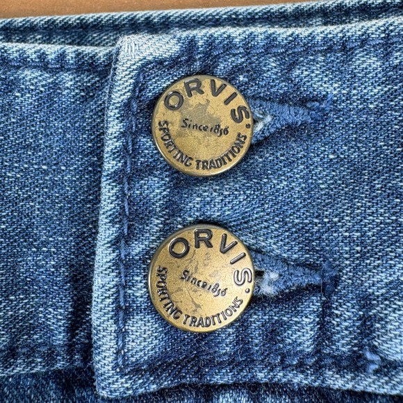 Orvis Denim Jean Skirt Knee Length Womens Size 6 Blue‎ Pencil Cotton Casual - Picture 3 of 8